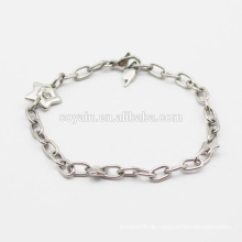 Hochwertiger silberner Stern-Edelstahl-Charme-Armband-Verbindung u. Kette